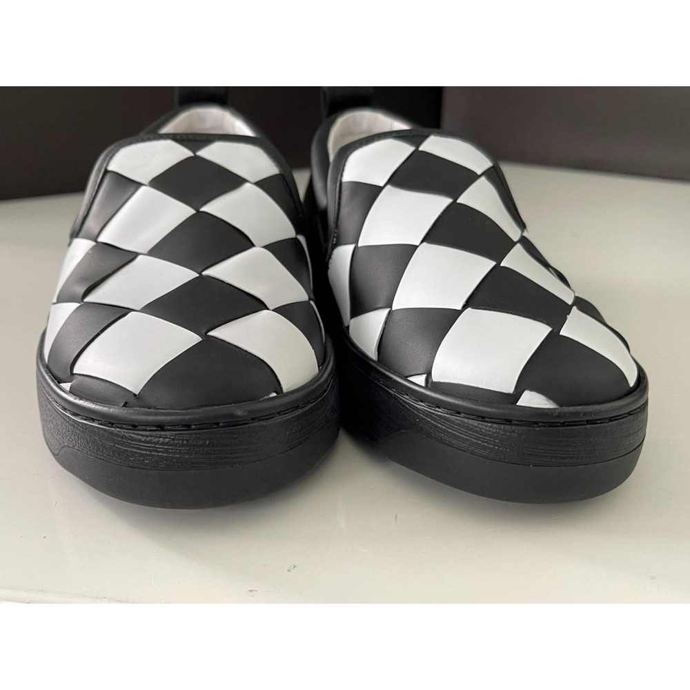 BOTTEGA VENETA 578393 Womens Bicolor Intrecciato Black/White Sneaker Shoe Eur 38 - Picture 9 of 12
